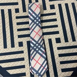 Burberry Checkered Tie in Red, Black, and Cream